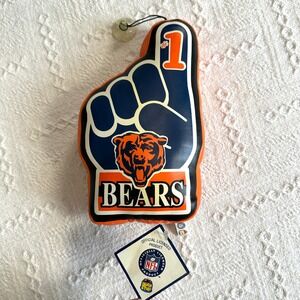 VTG 90s Chicago Bears NFL Foam Finger Plush Suction Cup Good Stuff 1996